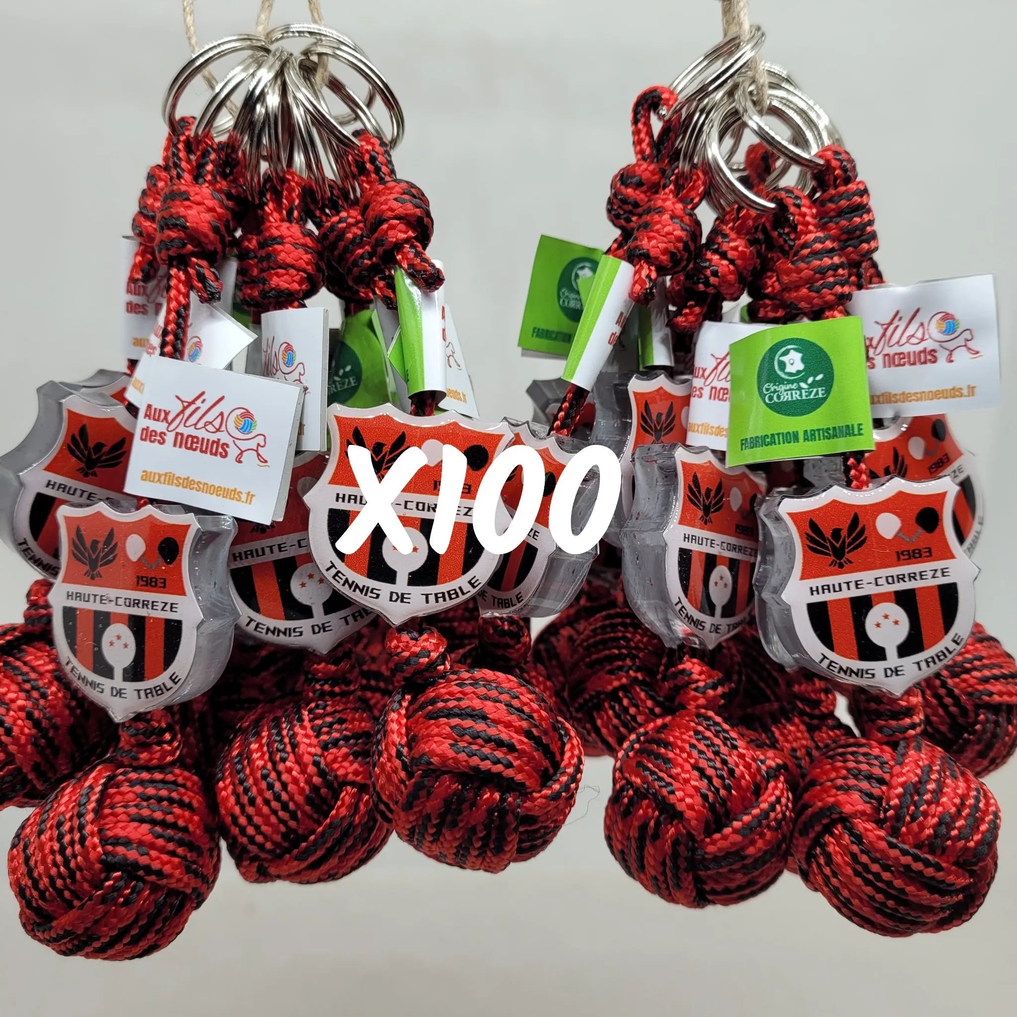 Porte-clés Pomme de Touline │ Pack X100 Drisse Terroir L’Excellence Personnalisée Aux fils des noeuds