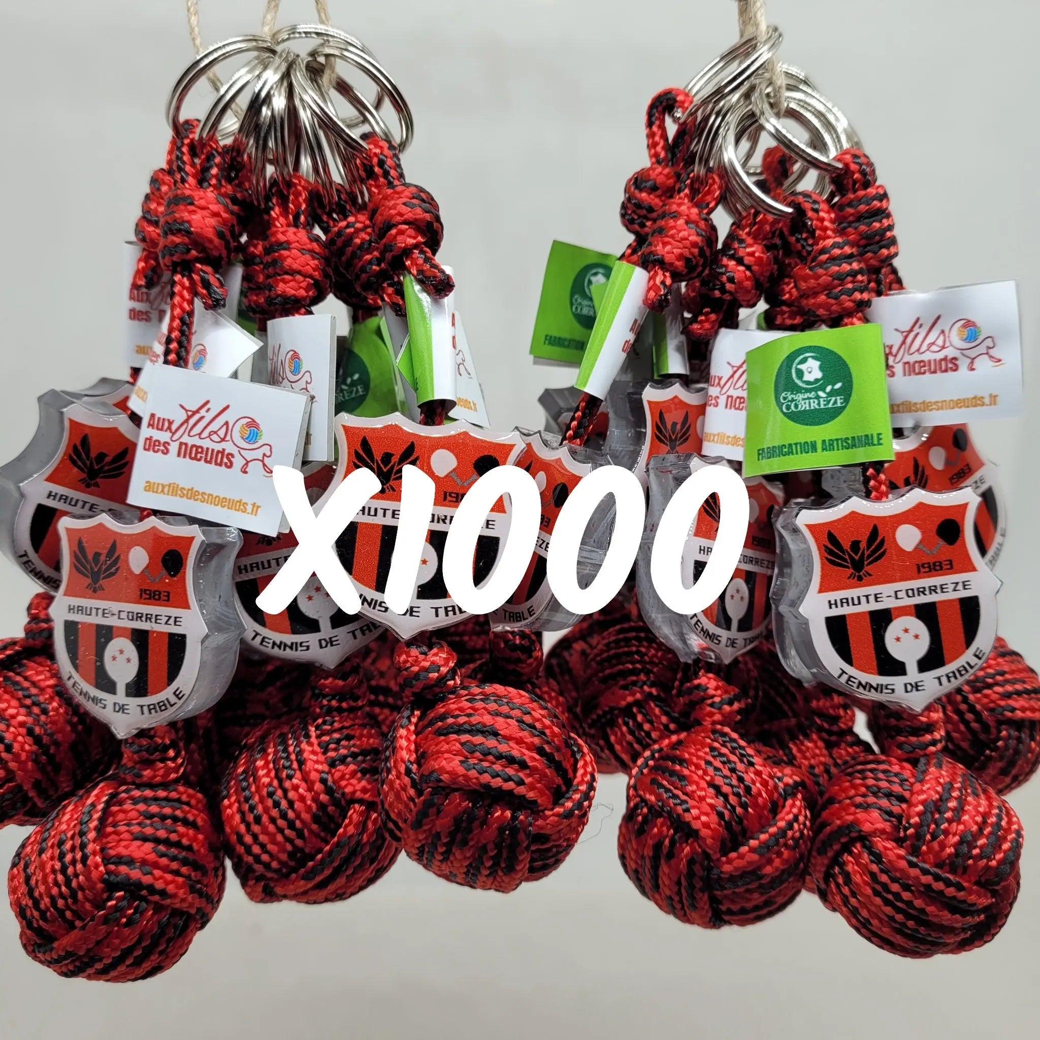 Porte-clés Pomme de Touline │ Pack X1000 Drisse Terroir L’Excellence Personnalisée Aux fils des noeuds