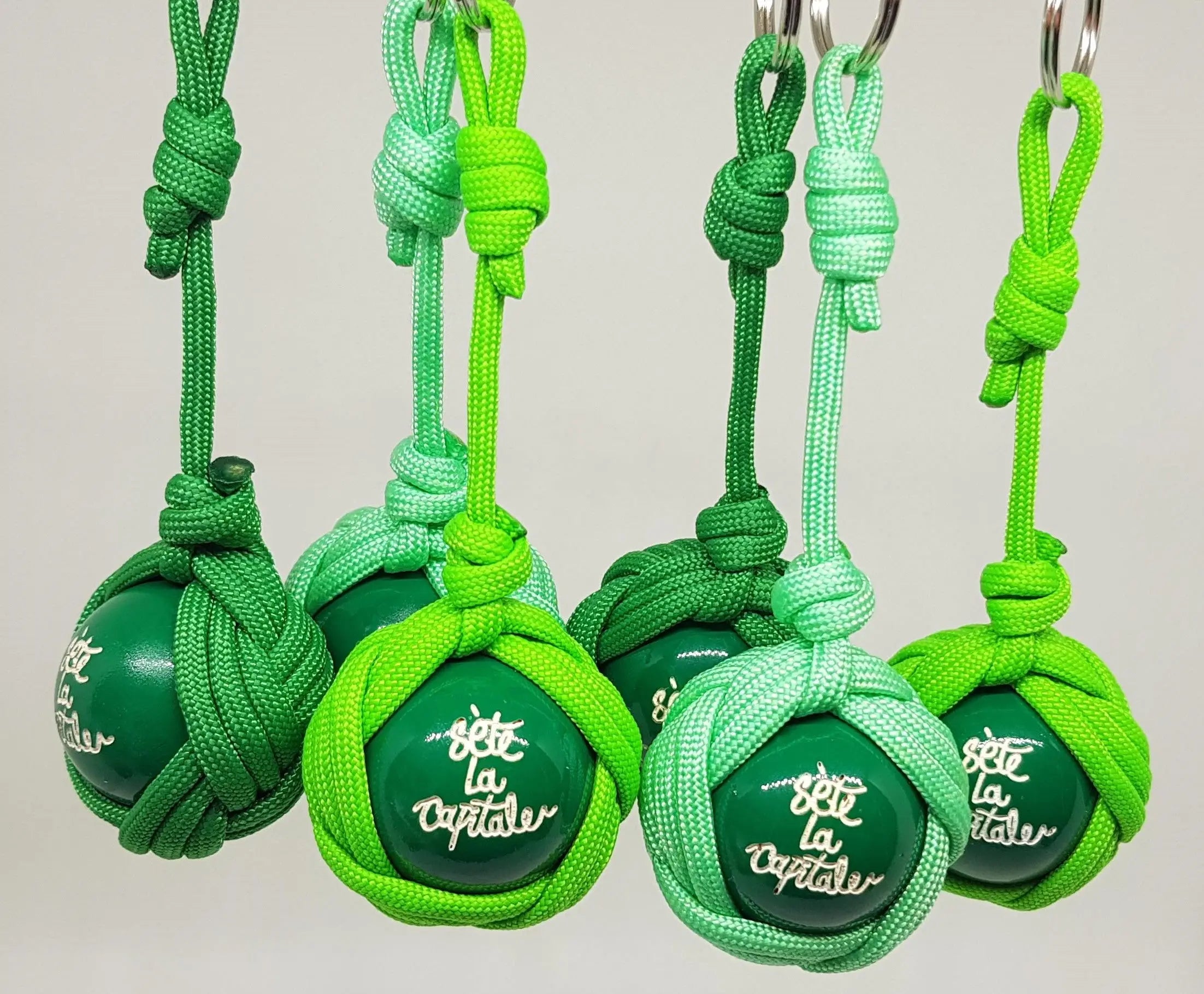 Porte clef porte cochonnet Pomme de touline personnalisable - fabrication artisanale made in Corrèze by Aux fils des noeuds