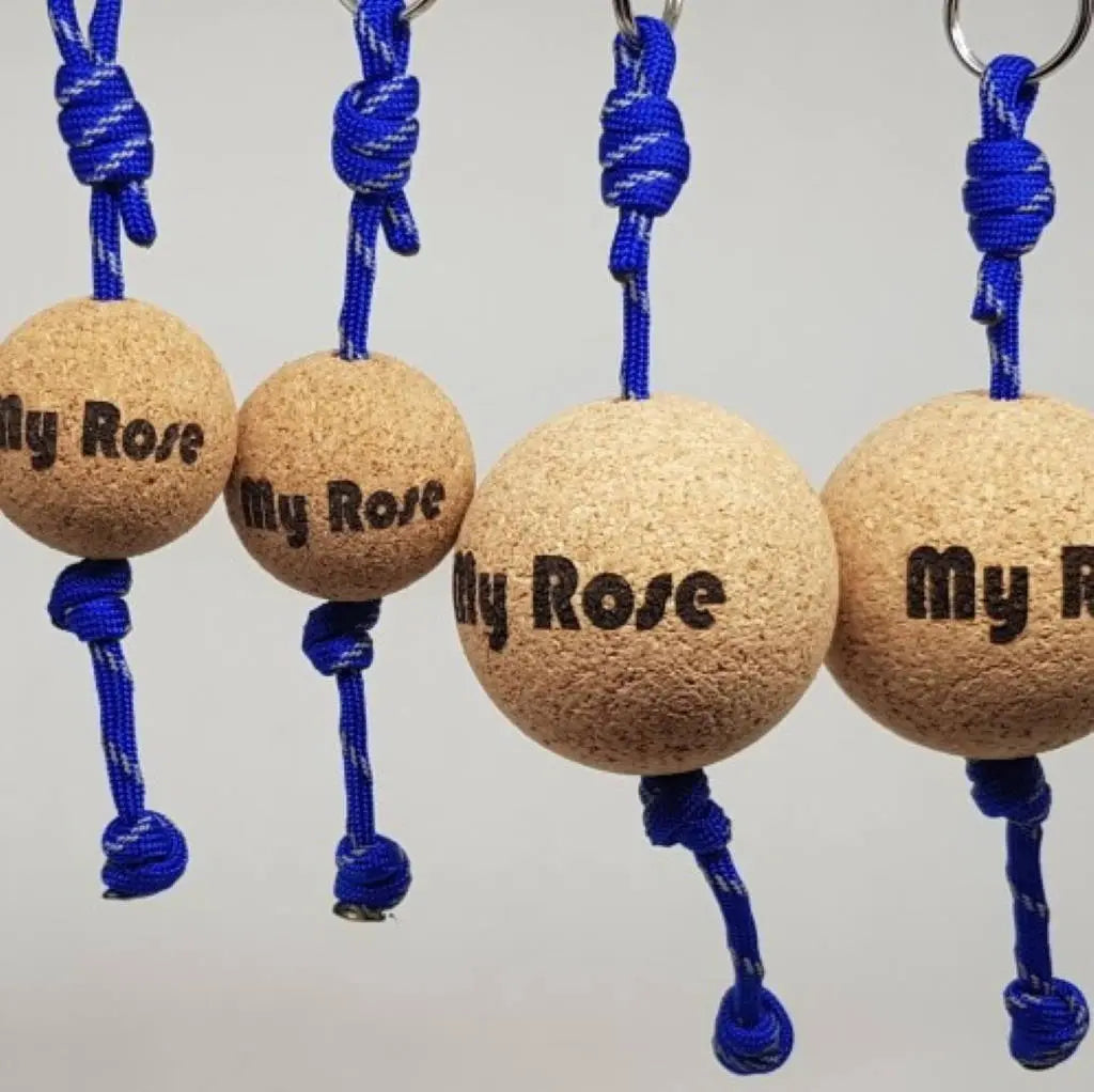 Porte clef flottant Pomme de touline personnalisable - fabrication artisanale made in Corrèze by Aux fils des noeuds