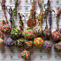 Porte clef Pomme de touline personnalisable fabrication artisanale made in Corrèze by Aux fils des noeuds