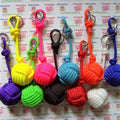 Porte clef Pomme de touline personnalisable fabrication artisanale made in Corrèze by Aux fils des noeuds