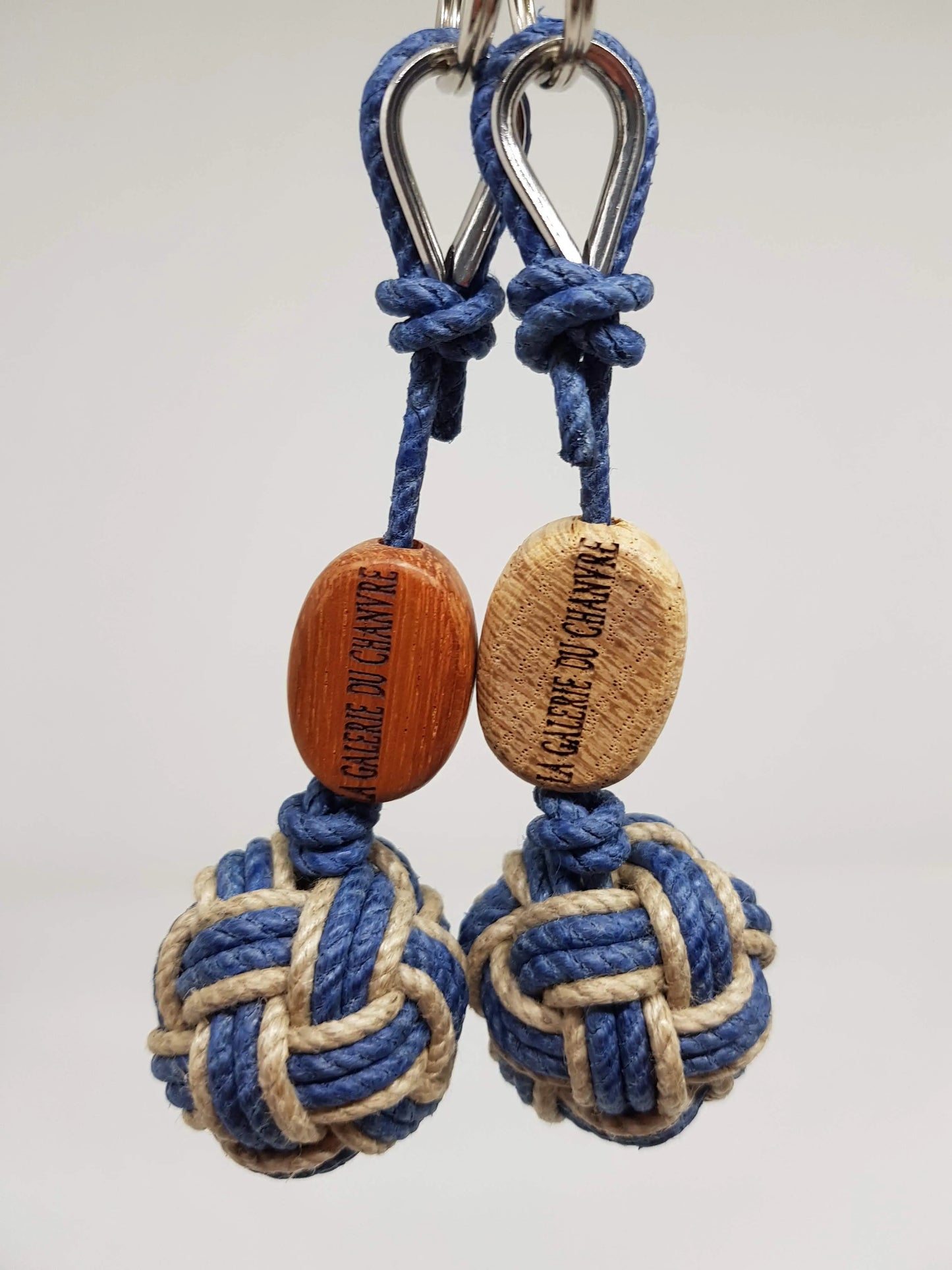 Porte clef pomme de touline chanvre personnalisable fabrication artisanale made in Corrèze by Aux fils des noeuds