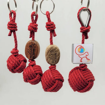 porte clés pomme de touline personnalisable chanvre fabrication artisanale Origine Corrèze gravure laser doming aux fils des nœuds made in France