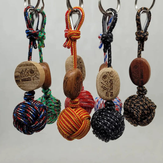 Porte clé Pomme de touline personnalisable fabrication artisanale made in Corrèze by Aux fils des noeuds