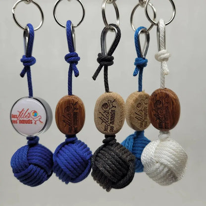 Porte clef Pomme de touline paracorde personnalisable - Objet décoration fabrication artisanale made in Corrèze by Aux fils des noeuds